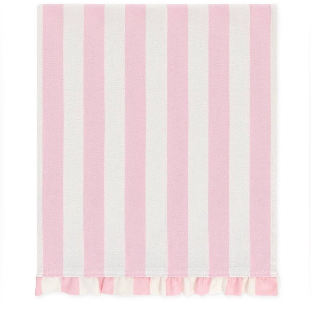 ✨NEW🌸Target Bullseye Playground 2026 Pink & White Striped Ruffled Table Runner🤍 - Picture 3 of 8